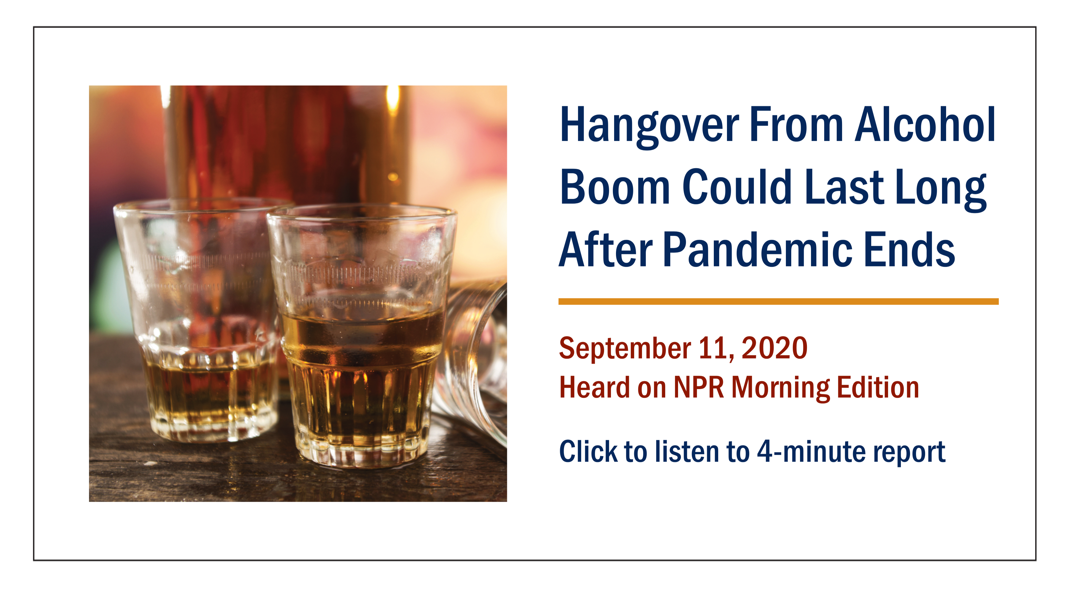 Hangover from alcohol could last long after the pandemic ends.